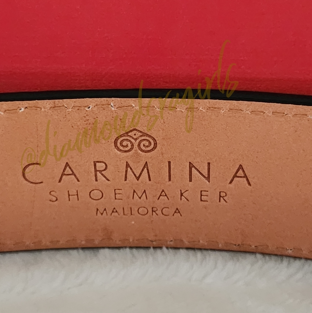 CARMINA Shoemaker Mens Cordovan Leather Belt Black Sz. 38/95 35MM New In Box - Picture 8 of 16